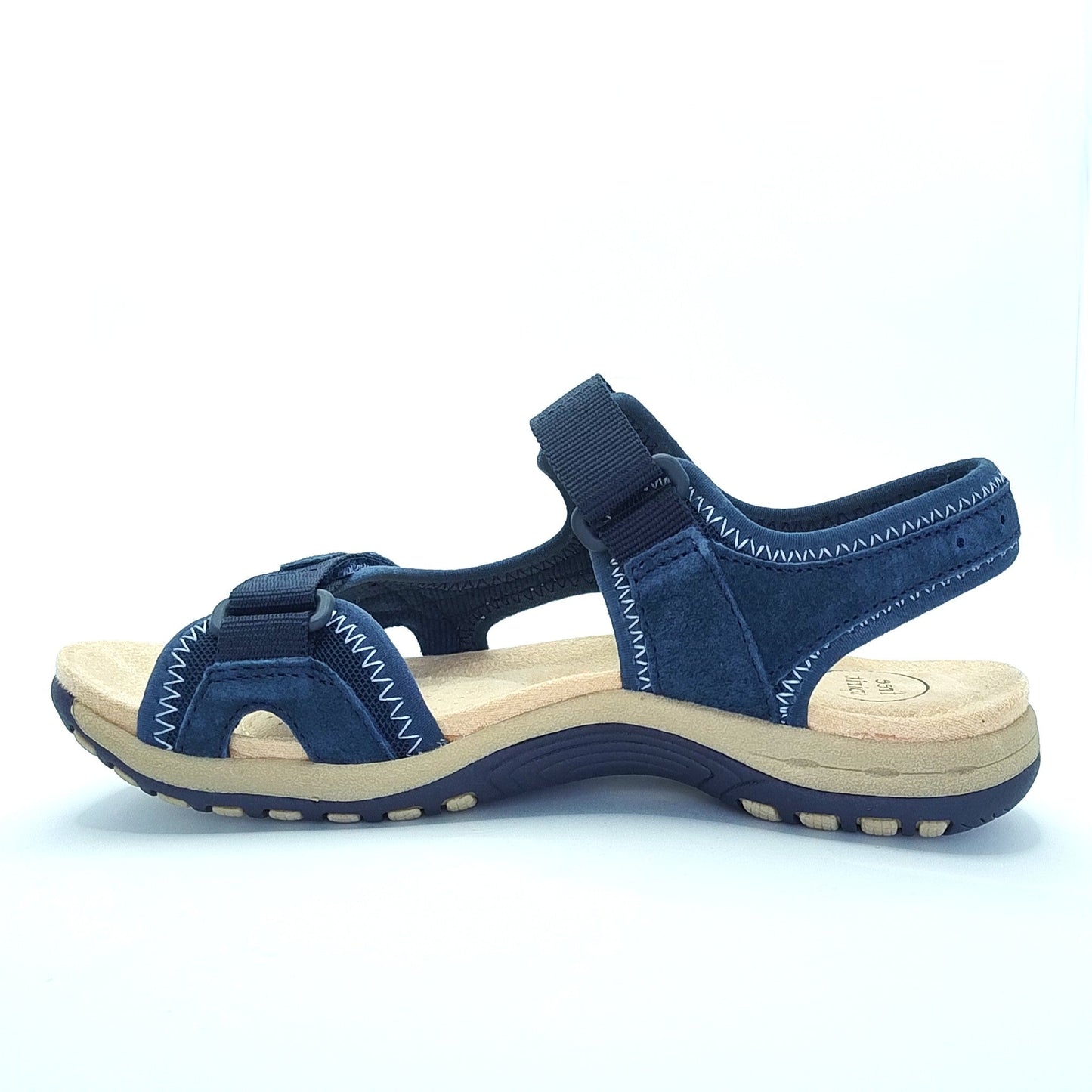Free Spirit Frisco Women's Leather Touch Fastening Sandal Navy