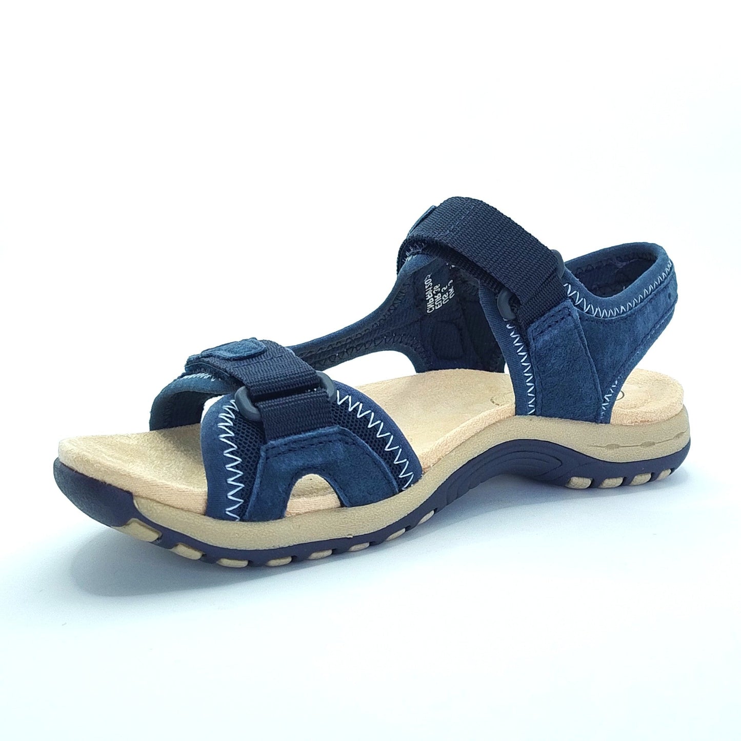 Free Spirit Frisco Women's Leather Touch Fastening Sandal Navy