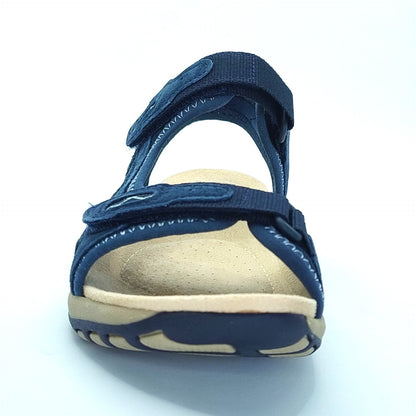 Free Spirit Frisco Women's Leather Touch Fastening Sandal Navy