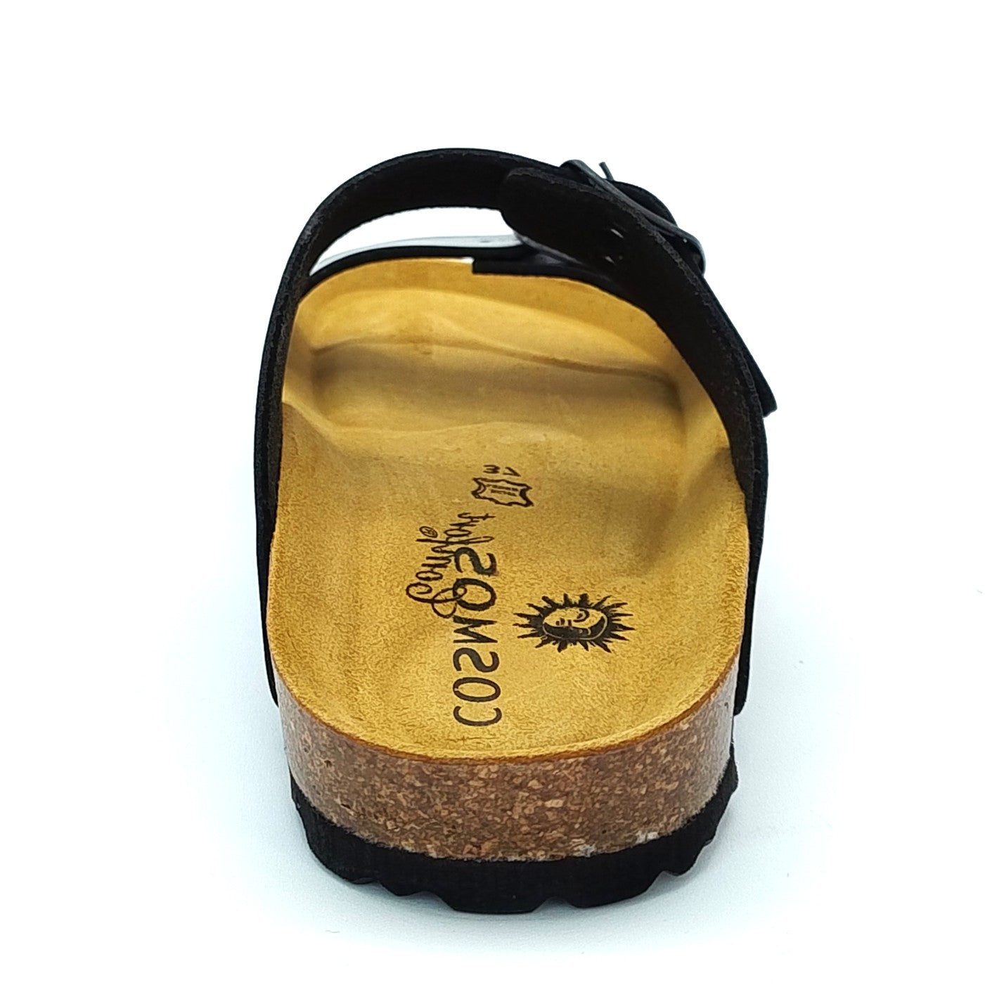 Cosmos Comfort Neptune 6108701-9 Women's Twin Strap Adjustable Buckle Mule Sandal Metallic Black