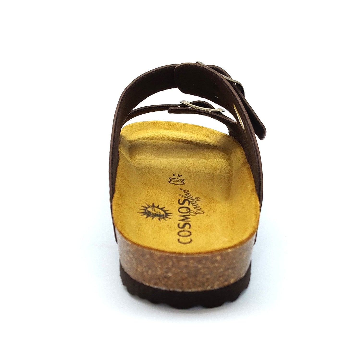 Cosmos Comfort Jupiter 8110702-32 Men's Twin Strap Adjustable Buckle Mule Sandal Dark Brown