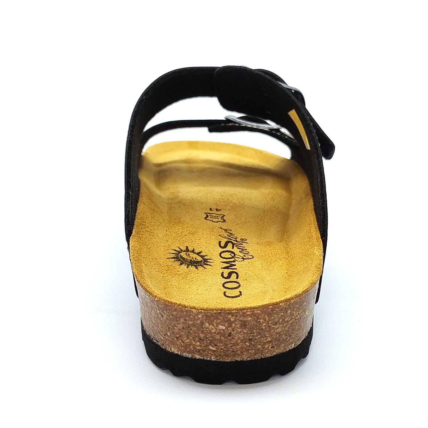 Cosmos Comfort Jupiter 8110702-9 Men's Twin Strap Adjustable Buckle Mule Sandal Black