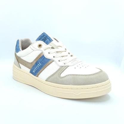 Mustang Cheyenne 1510-301-238 Women's Lace Up Padded Lightweight Fashion Trainer Ice/Blue