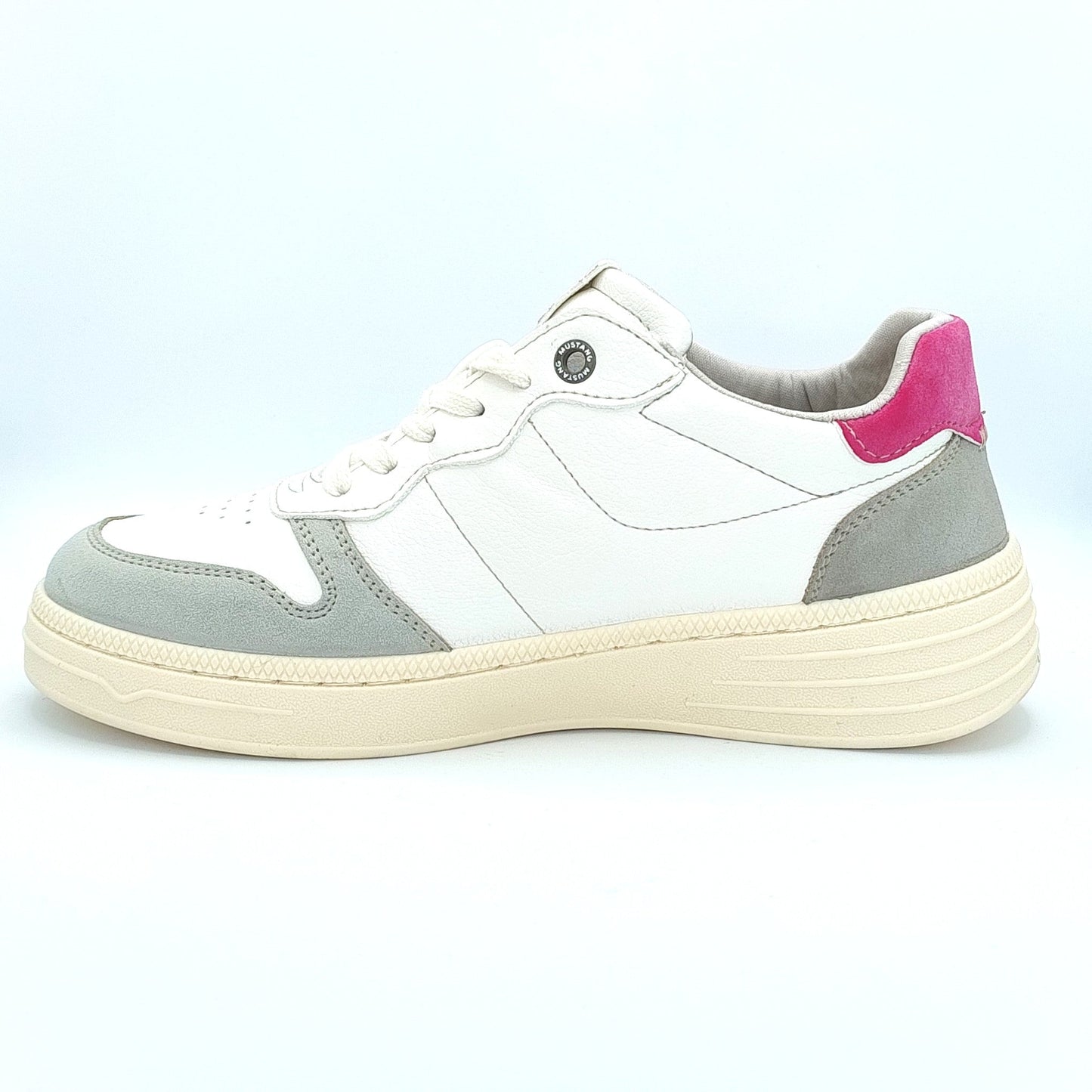 Mustang Cheyenne 1510-301-239 Women's Lace Up Padded Lightweight Fashion Trainer Ice/Light Grey