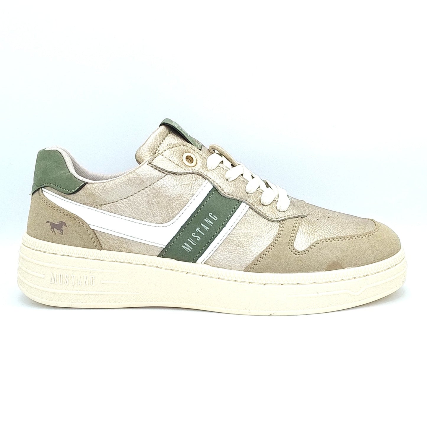 Mustang Cheyenne 1510-301-699 Women's Lace Up Padded Lightweight Fashion Trainer Gold