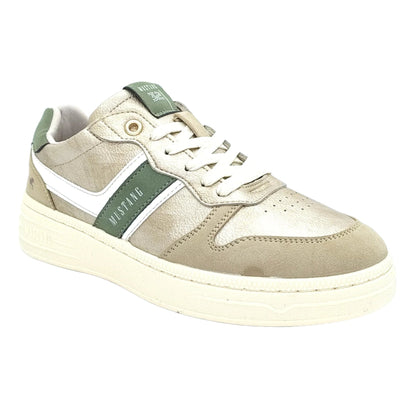 Mustang Cheyenne 1510-301-699 Women's Lace Up Padded Lightweight Fashion Trainer Gold