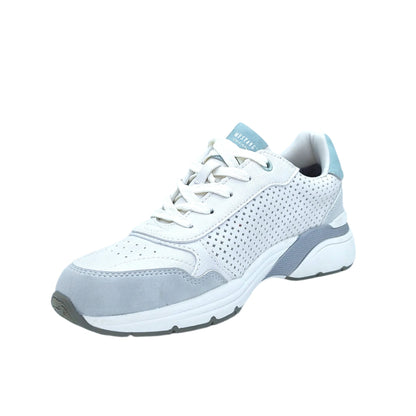 Mustang Dover 1512-302-283 Women's Lace Up Funky Retro Trainer Ice/Silver