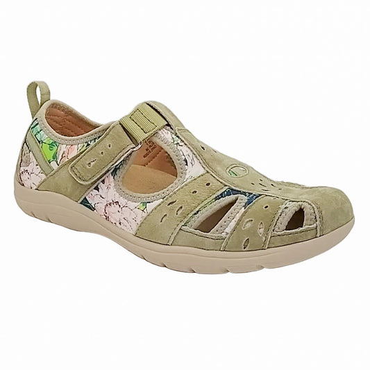 Free Spirit Cleveland Women's Leather Sandal Shoe Green/Multi