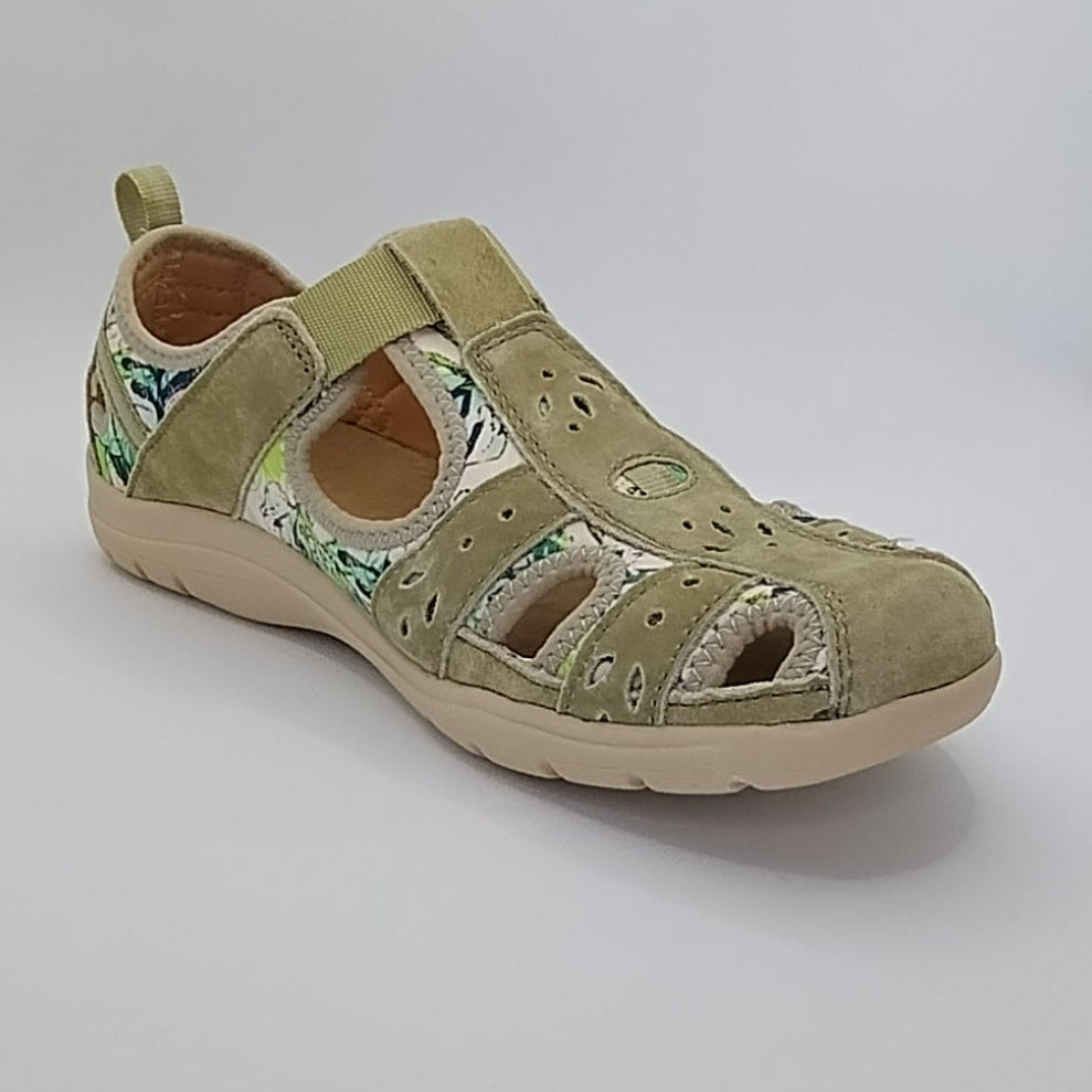 Free Spirit Cleveland Women's Leather Sandal Shoe Green/Multi