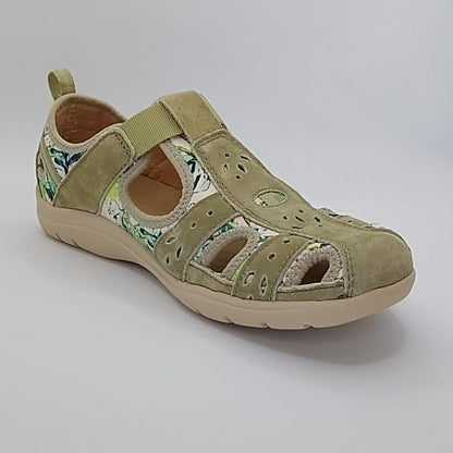 Free Spirit Cleveland Women's Leather Sandal Shoe Green/Multi