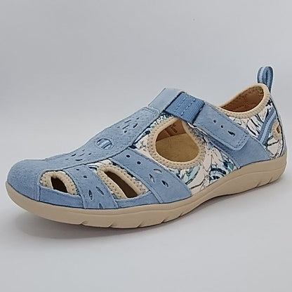 Free Spirit Cleveland Women's Leather Sandal Shoe Denim/Multi