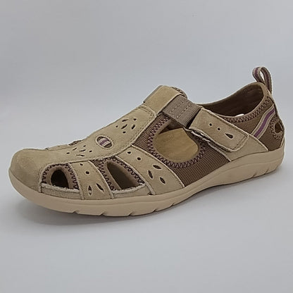 Free Spirit Cleveland Women's Leather Sandal Shoe New Khaki