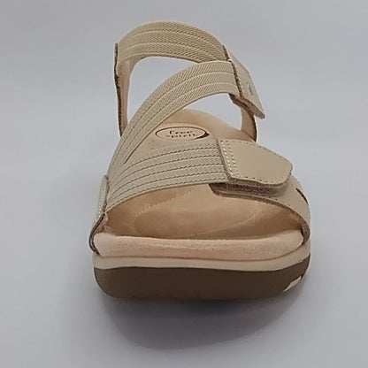 Free Spirit Aruba Women's Leather Touch Fastening Sandal Parchment