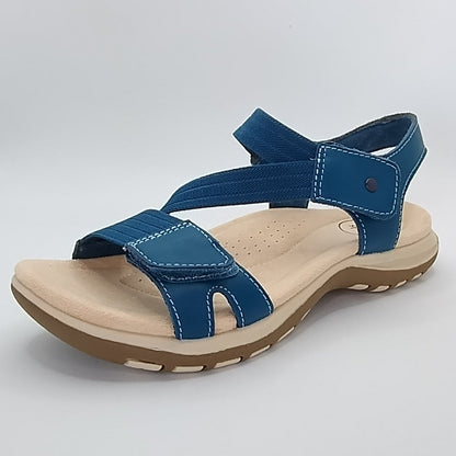 Free Spirit Aruba Women's Leather Touch Fastening Sandal Teal