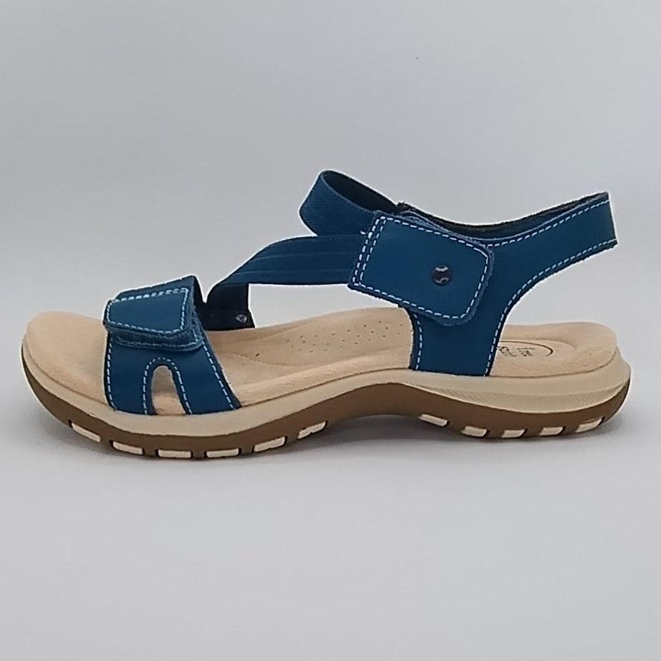 Free Spirit Aruba Women's Leather Touch Fastening Sandal Teal
