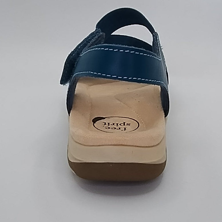 Free Spirit Aruba Women's Leather Touch Fastening Sandal Teal
