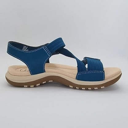 Free Spirit Aruba Women's Leather Touch Fastening Sandal Teal