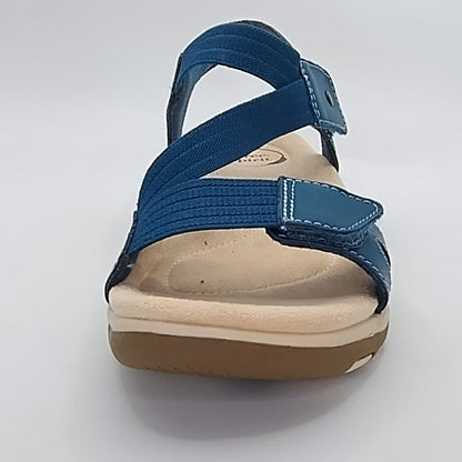 Free Spirit Aruba Women's Leather Touch Fastening Sandal Teal