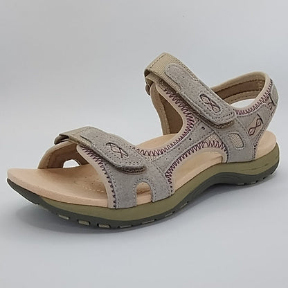 Free Spirit Frisco Women's Leather Touch Fastening Sandal New Khaki