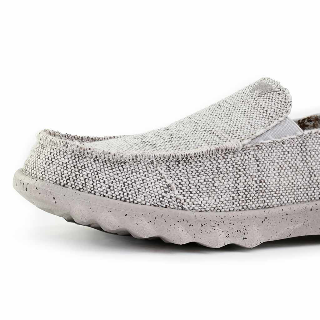 KickBack Couch Classic Men's Lightweight Carpet Bag Weave Slip On Shoe Oat Grey