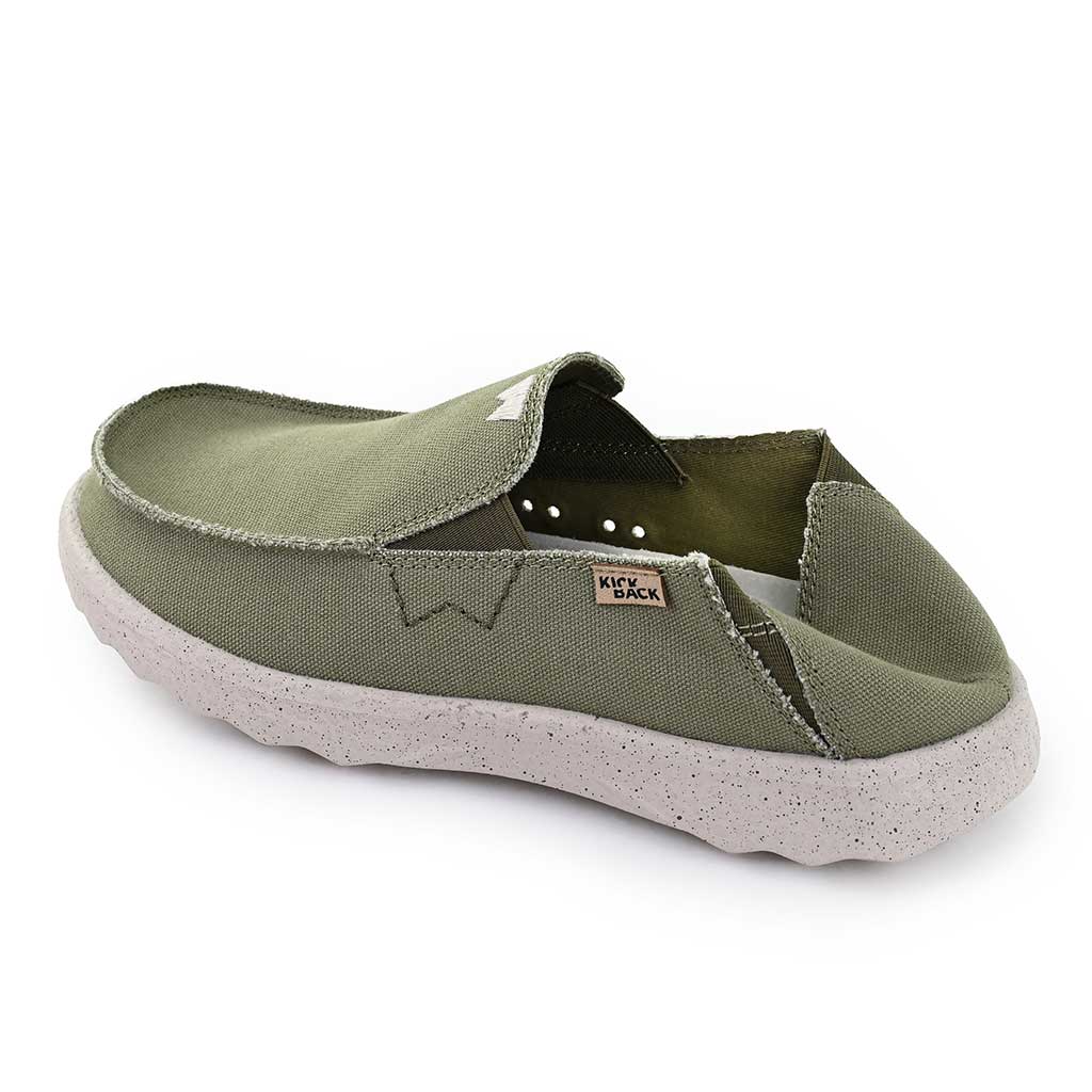KickBack Couch 2.0 Canvas Men's Lightweight Slip On Shoe Khaki Green