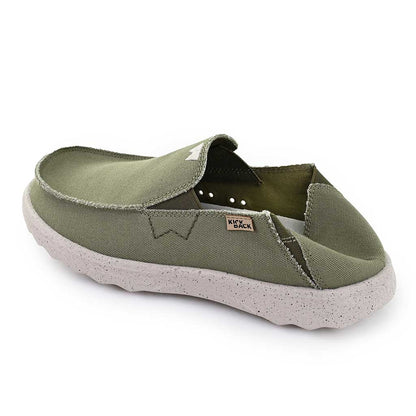 KickBack Couch 2.0 Canvas Men's Lightweight Slip On Shoe Khaki Green