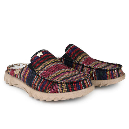 KickBack Chaise Classic Men's Lightweight Canvas Slip On Shoe Hacky Sack Black