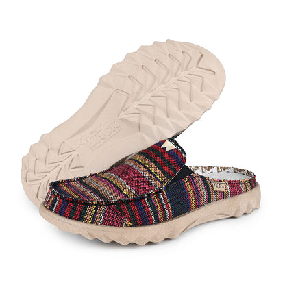 KickBack Chaise Classic Men's Lightweight Canvas Slip On Shoe Hacky Sack Black