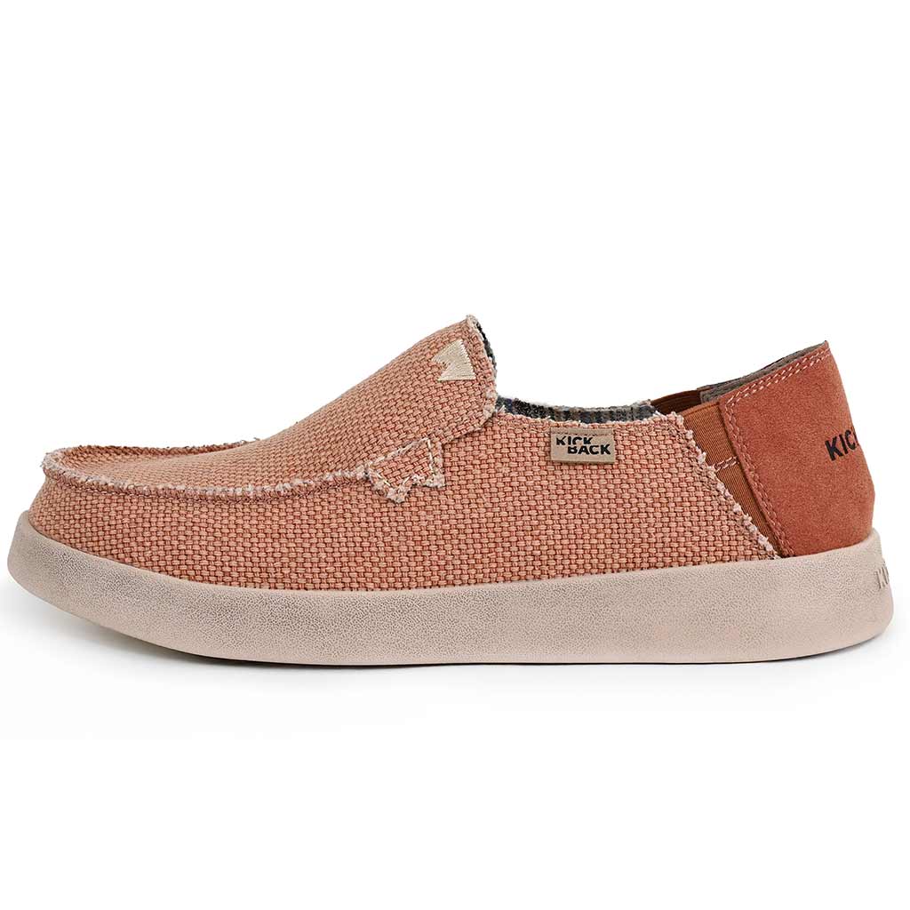 KickBack Barbeach Woven Men's Lightweight Canvas Slip On Shoe Rust