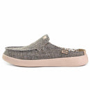 KickBack Barbeach Mule Weave Men's Lightweight Woven Canvas Slip On Shoe Brown