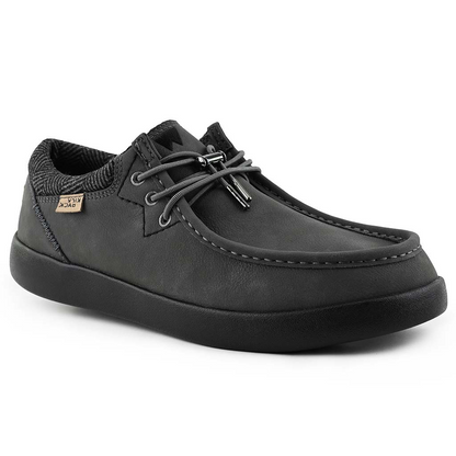 KickBack Haven Leather Men's Lightweight Water Resistant Slip On Shoe Grey