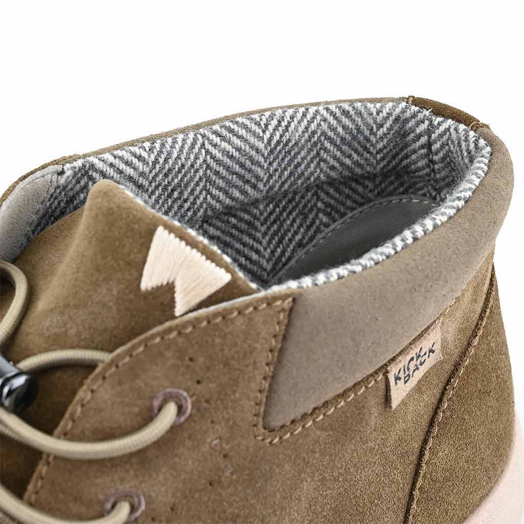 KickBack Gofer Men's Elasticated Lace Suede Chukka Boot Khaki