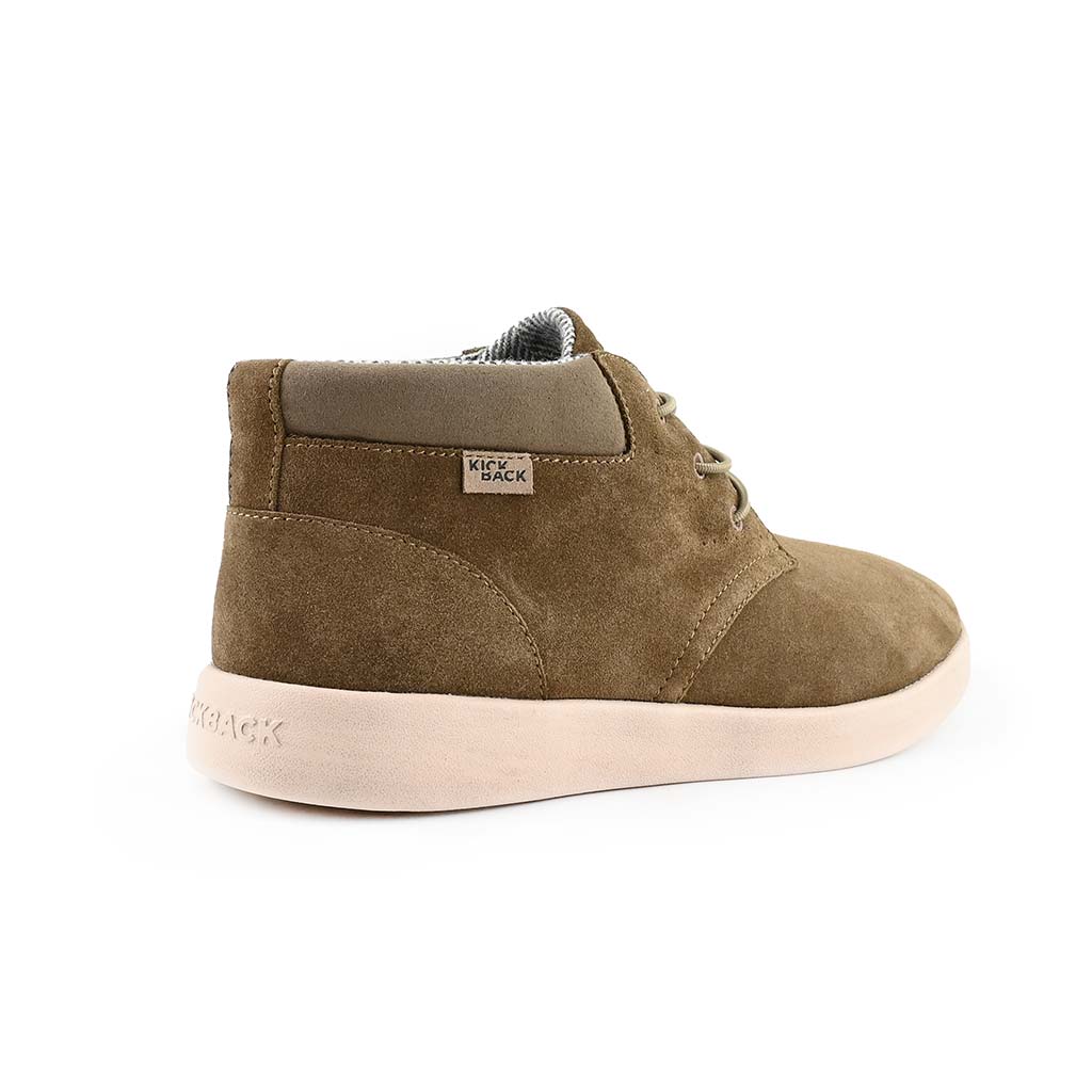 KickBack Gofer Men's Elasticated Lace Suede Chukka Boot Khaki