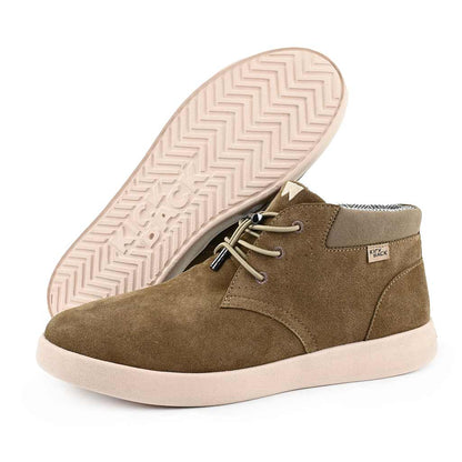 KickBack Gofer Men's Elasticated Lace Suede Chukka Boot Khaki
