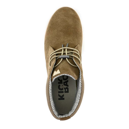 KickBack Gofer Men's Elasticated Lace Suede Chukka Boot Khaki