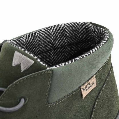 KickBack Gofer Men's Elasticated Lace Suede Chukka Boot Green