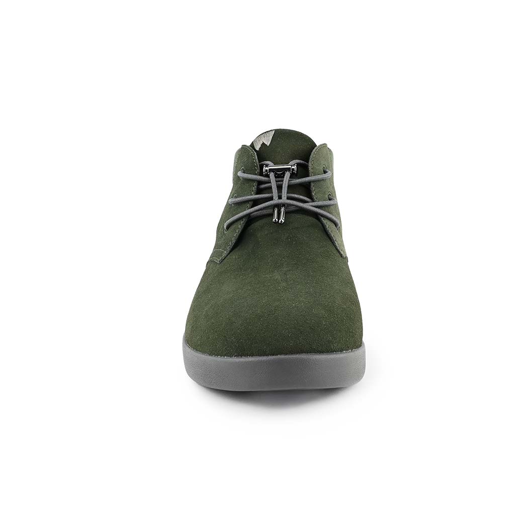 KickBack Gofer Men's Elasticated Lace Suede Chukka Boot Green