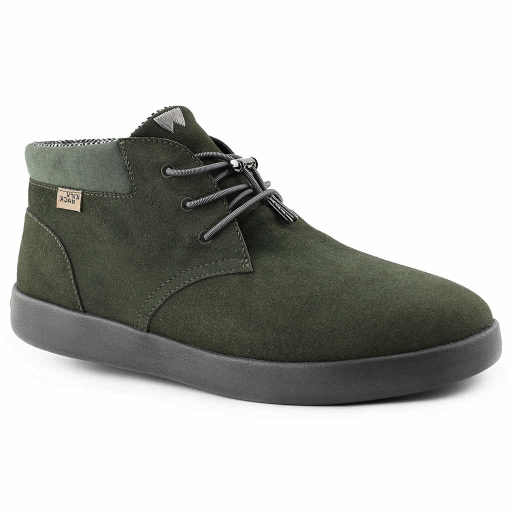 KickBack Gofer Men's Elasticated Lace Suede Chukka Boot Green
