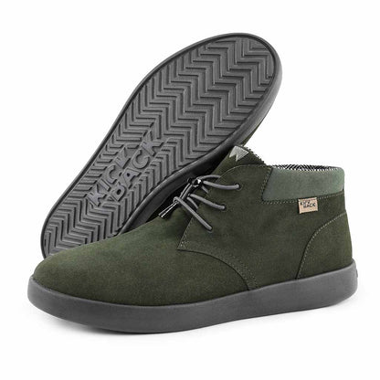 KickBack Gofer Men's Elasticated Lace Suede Chukka Boot Green