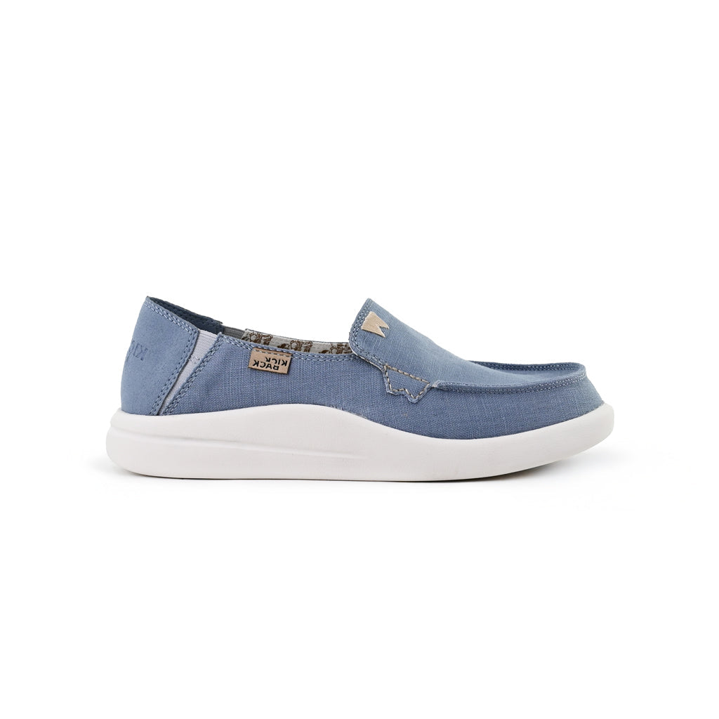 KickBack Rizzo Linen Women's Lightweight Slip On Shoe Blue
