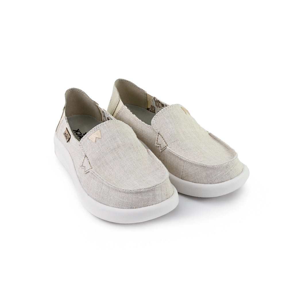 KickBack Rizzo Linen Women's Lightweight Slip On Shoe Natural