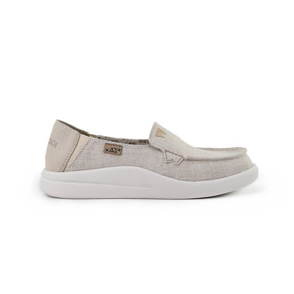 KickBack Rizzo Linen Women's Lightweight Slip On Shoe Natural
