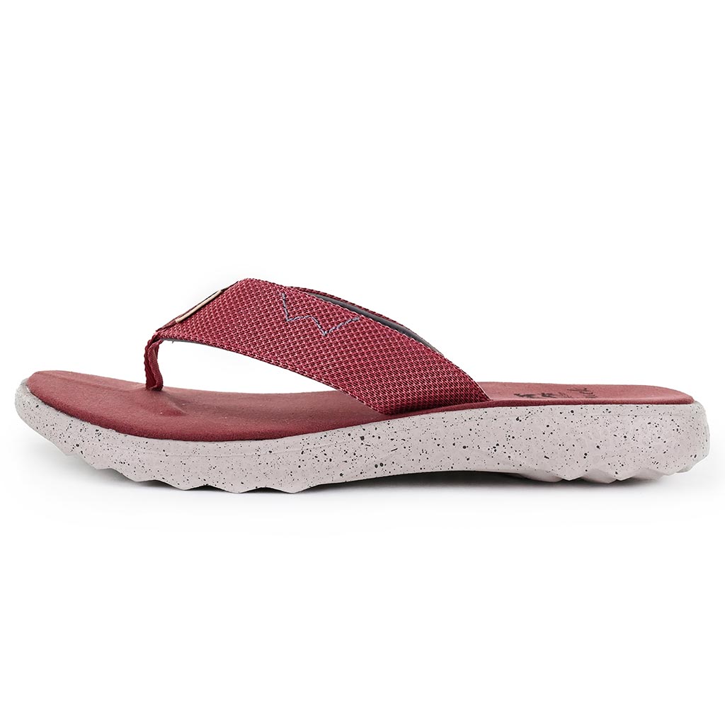KickBack Koloa Mesh Men's Lightweight Foam Footbed Flip Flop Red/Taupe