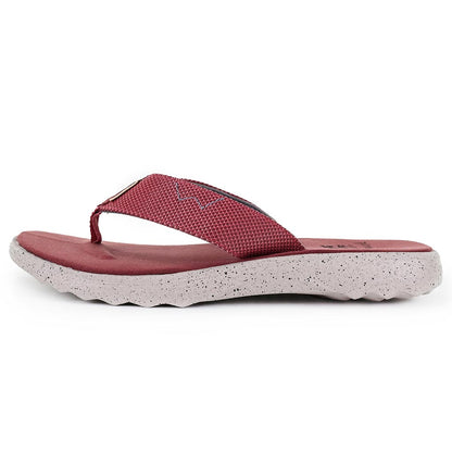 KickBack Koloa Mesh Men's Lightweight Foam Footbed Flip Flop Red/Taupe