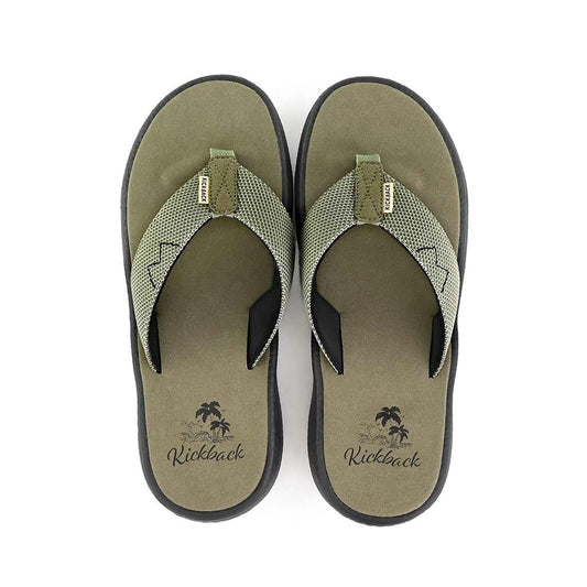 KickBack Koloa Mesh Women's Lightweight Foam Footbed Flip Flop Khaki/Black