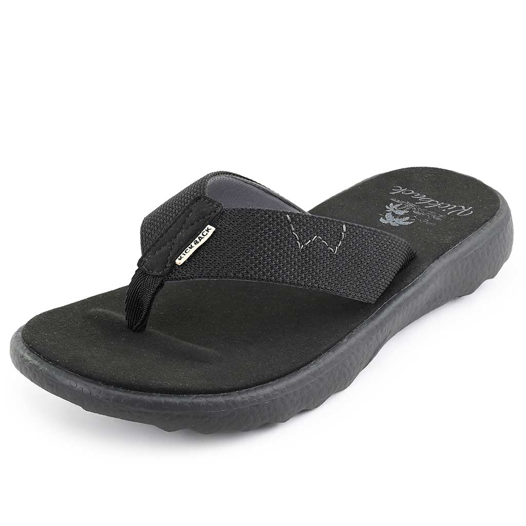 KickBack Koloa Mesh Women's Lightweight Foam Footbed Flip Flop Black/Black
