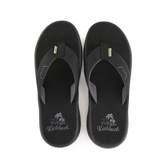KickBack Koloa Mesh Women's Lightweight Foam Footbed Flip Flop Black/Black