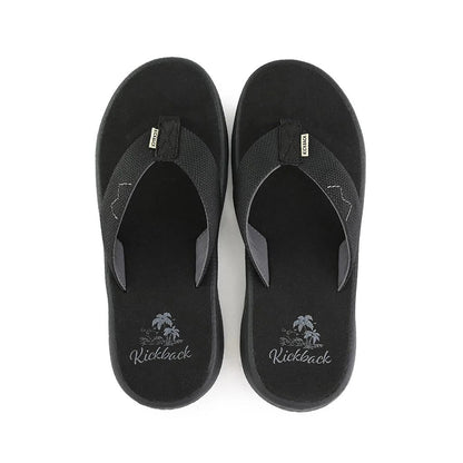 KickBack Koloa Mesh Women's Lightweight Foam Footbed Flip Flop Black/Black