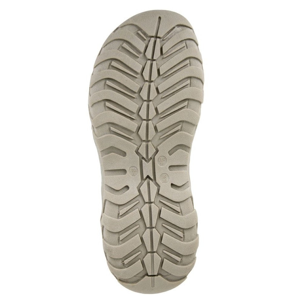 PDQ Ladies 3 Strap Touch Fastening Walking Sandal Grey Mint