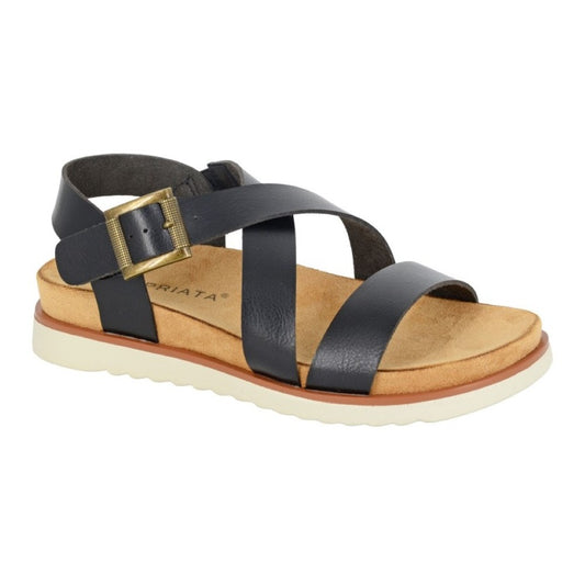 Cipriata Olvia Womens Low Wedge Halter Back Strappy Sandal Black